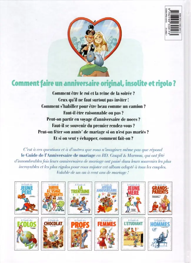 Verso de l'album Le Guide Tome 47 Le guide de l'anniversaire de mariage