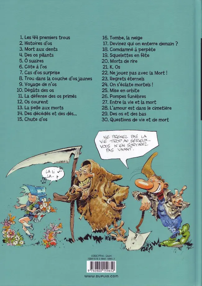Verso de l'album Pierre Tombal Tome 30 Questions de vie et de mort