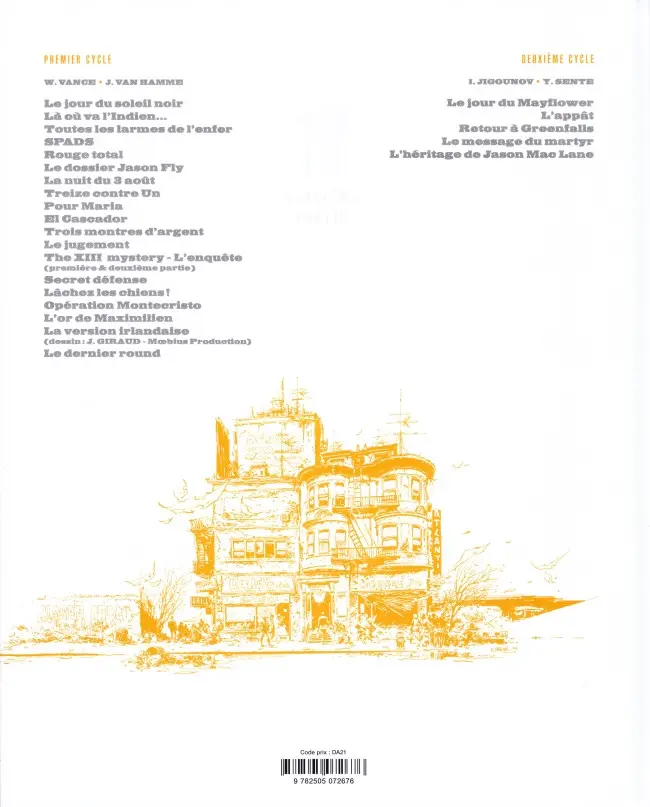 Verso de l'album XIII Tome 13 L'enquête - Deuxième partie