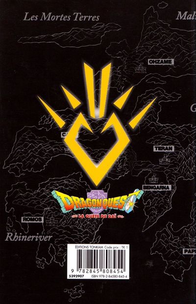 Verso de l'album Dragon Quest - La quête de Daï Tome 13 Où est l'épée ultime ?!!