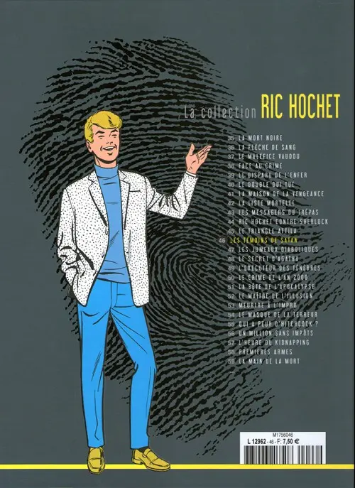 Verso de l'album Ric Hochet La collection Tome 46 Les témoins de Satan