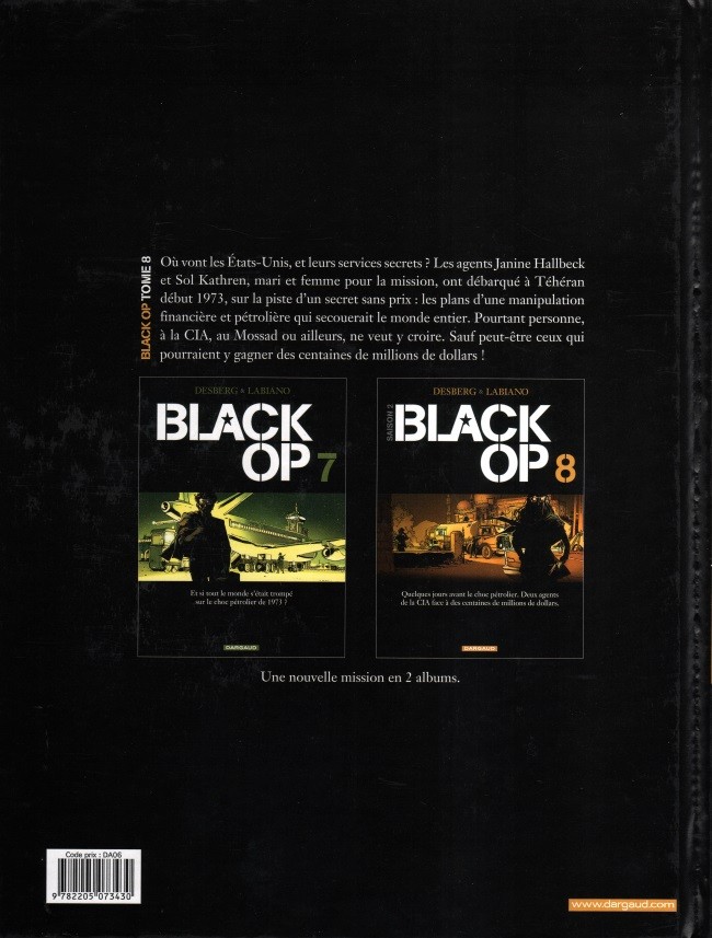 Verso de l'album Black Op Tome 8