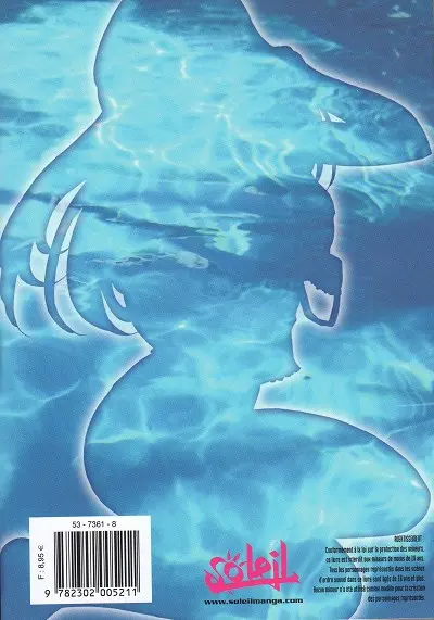 Verso de l'album Bleu Azur