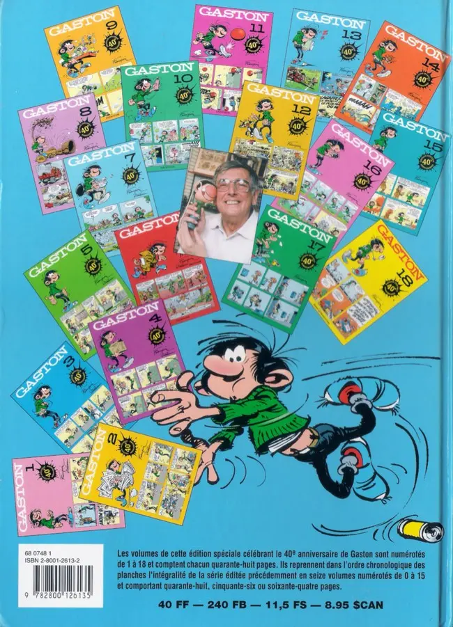 Verso de l'album Gaston Tome 13