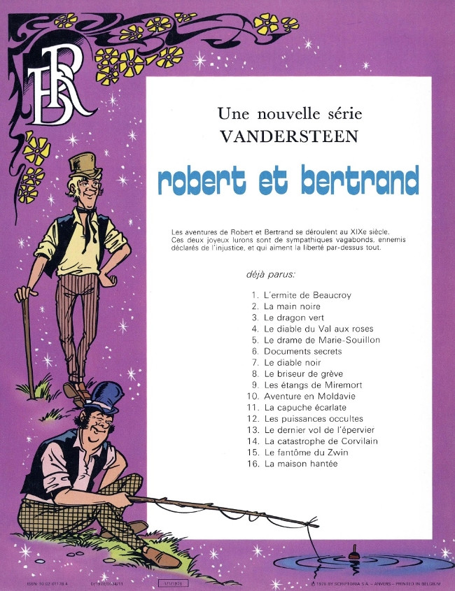 Verso de l'album Robert et Bertrand Tome 16 La maison hantée