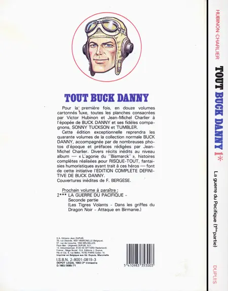 Verso de l'album Tout Buck Danny Tome 1 La guerre du Pacifique - Première partie