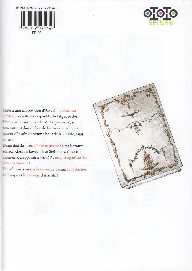 Verso de l'album Bungô Stray Dogs 08