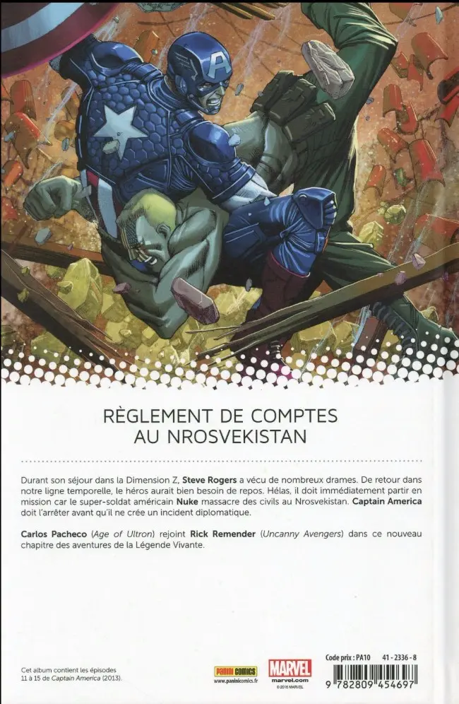 Verso de l'album Captain America Tome 3 Nuke se déchaîne