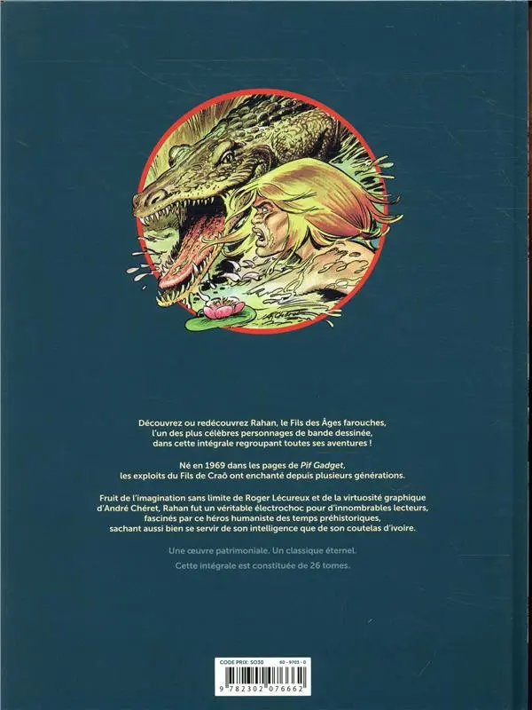 Verso de l'album Rahan Fils des âges farouches Tome 12