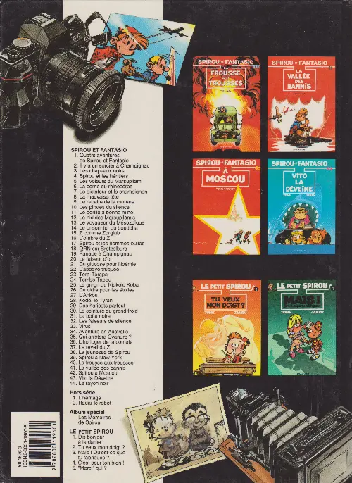 Verso de l'album Spirou et Fantasio Tome 44 Le rayon noir