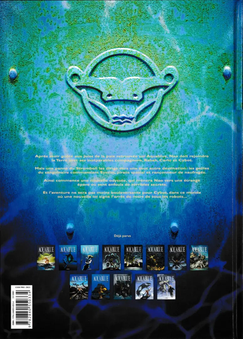 Verso de l'album Aquablue Tome 6 Étoile blanche - Première partie