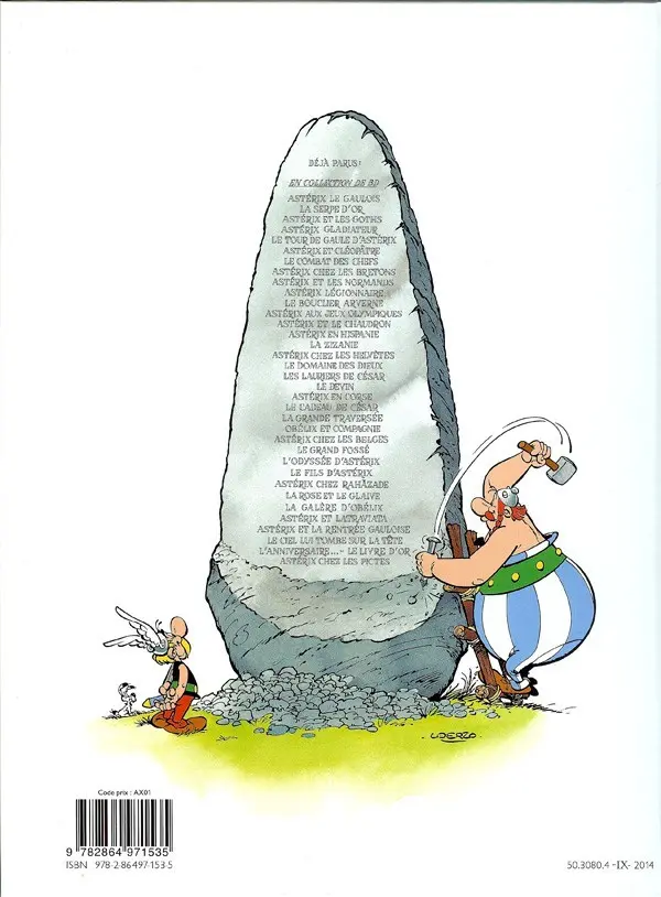 Verso de l'album Astérix Tome 26 L'odyssée d'astérix