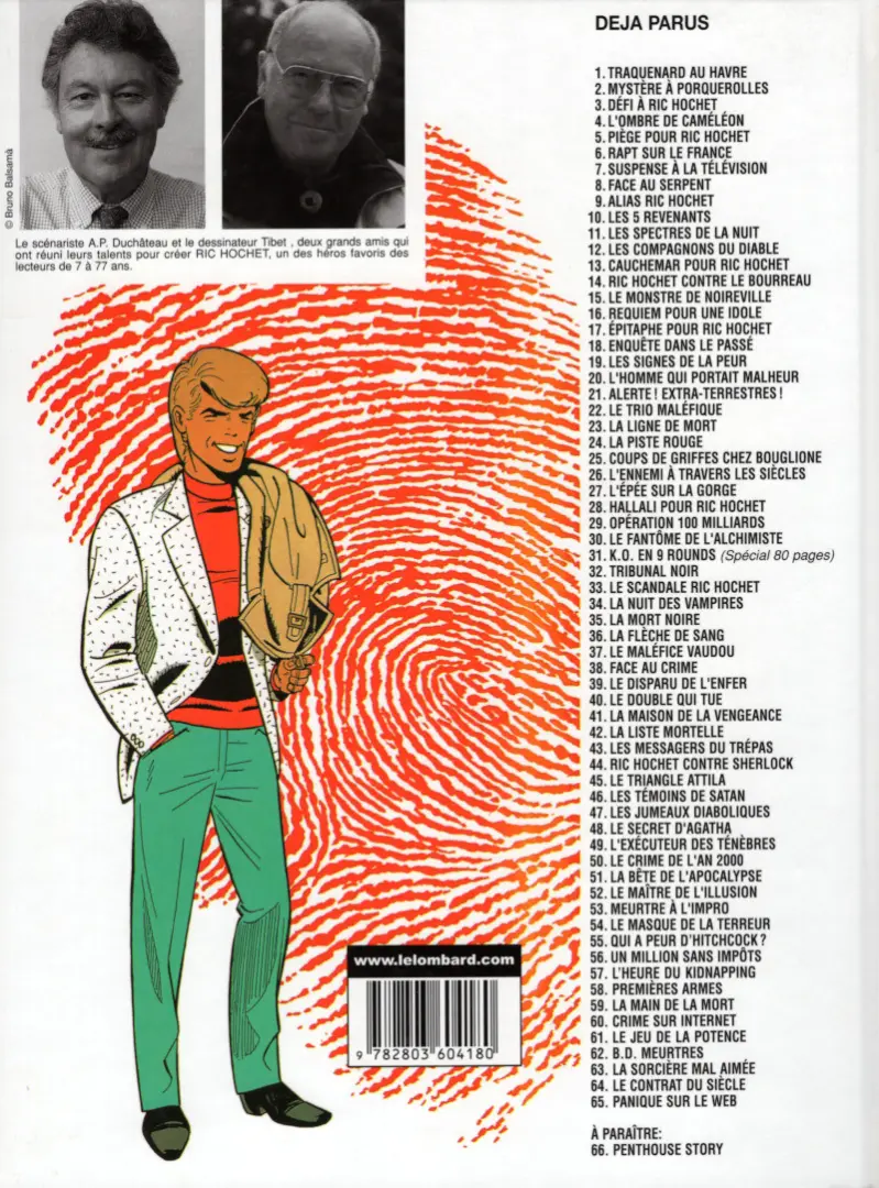Verso de l'album Ric Hochet Tome 37 Le maléfice vaudou
