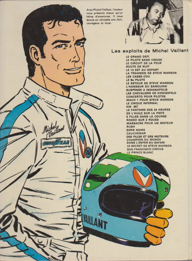 Verso de l'album Michel Vaillant Tome 11 Suspense à Indianapolis