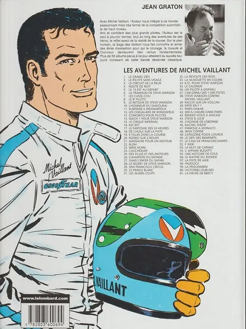 Verso de l'album Michel Vaillant Tome 26 Champion du monde