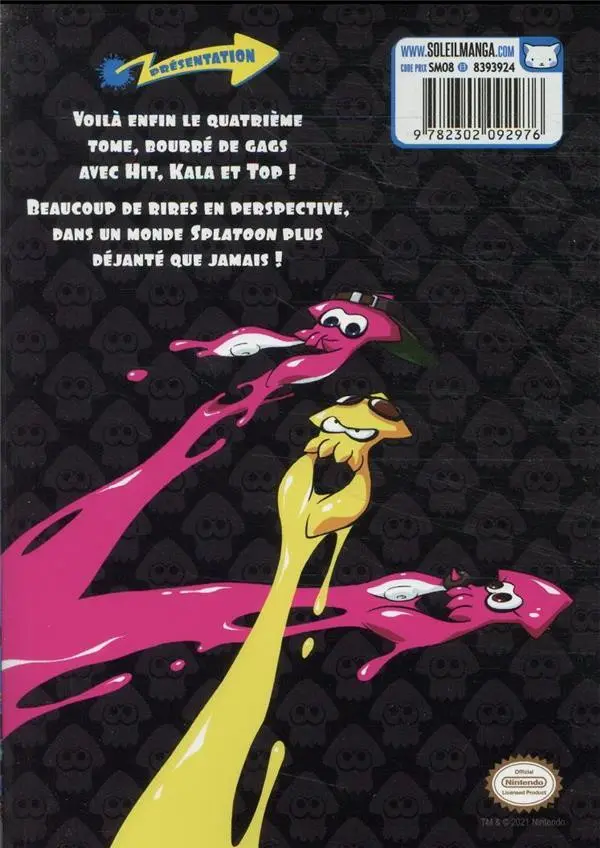 Verso de l'album Splatoon : Histoires poulpes 4