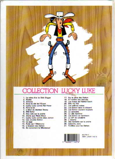 Verso de l'album Lucky Luke Tome 17 Sur la piste des Dalton