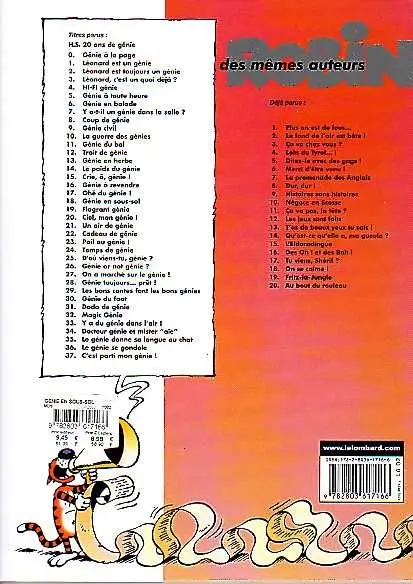Verso de l'album Léonard Tome 18 Génie en sous-sol