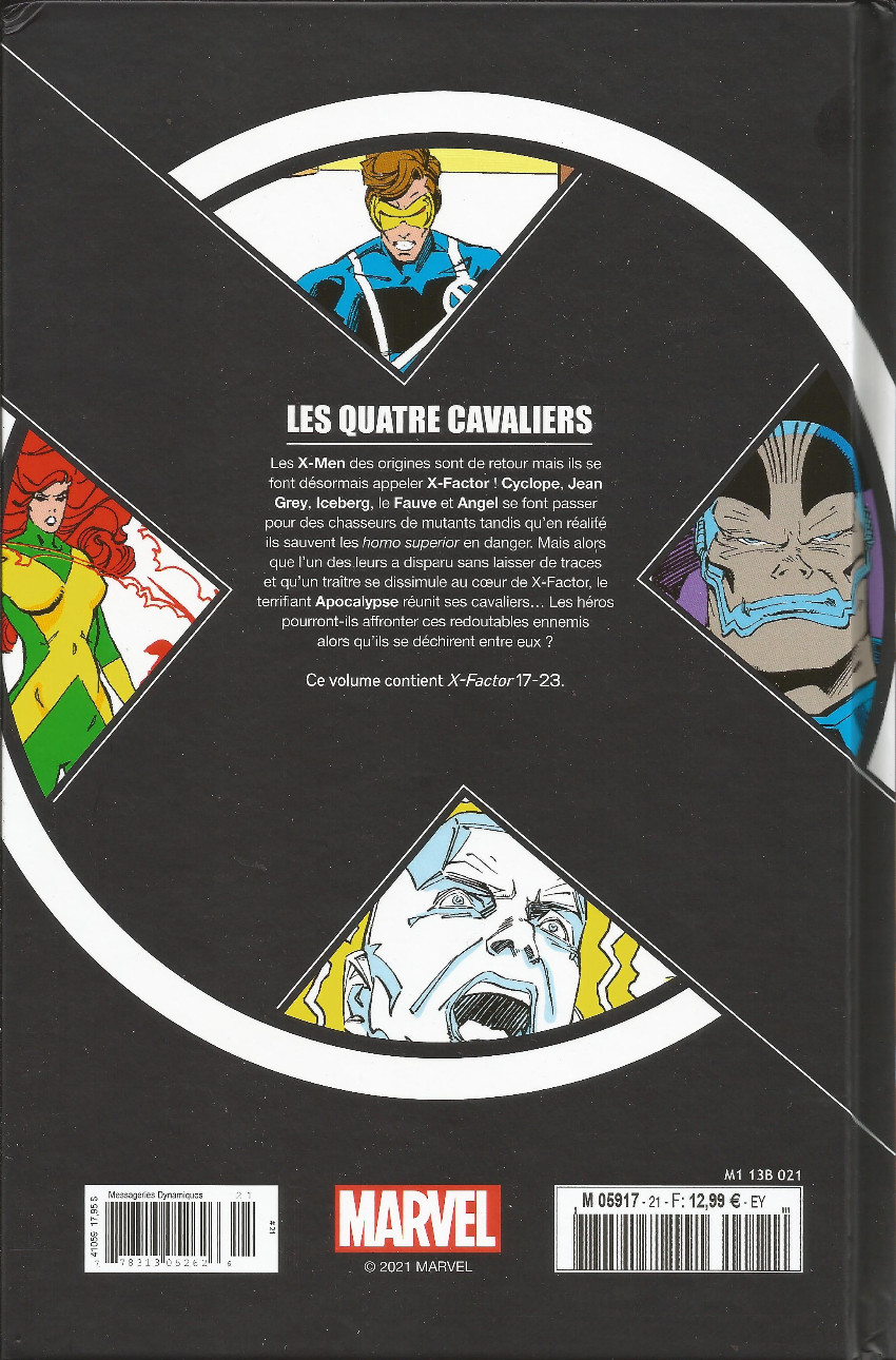 Verso de l'album X-Men - La Collection Mutante Tome 21 Les Quatre Cavaliers