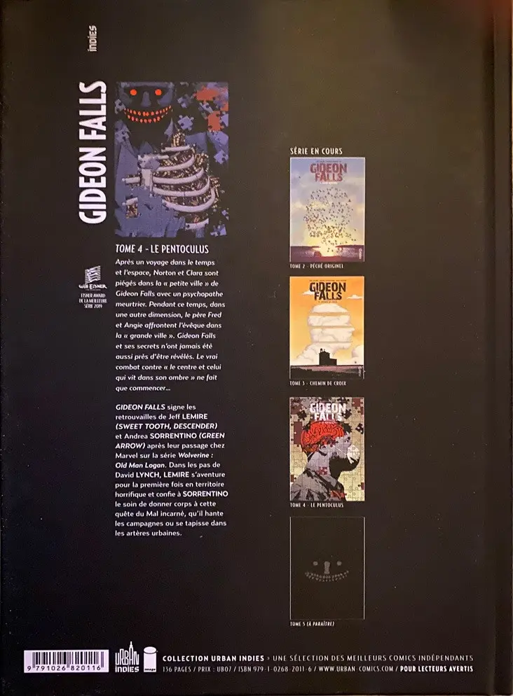 Verso de l'album Gideon Falls Volume 4 Le Pentoculus