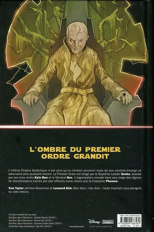 Verso de l'album Star Wars - L'Ère de la Résistance 2 Les Vilains