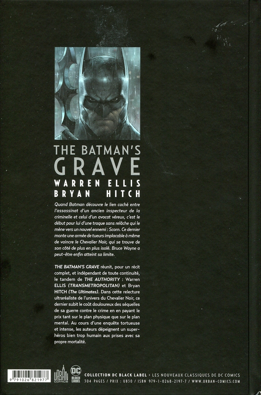 Verso de l'album Batman's Grave (