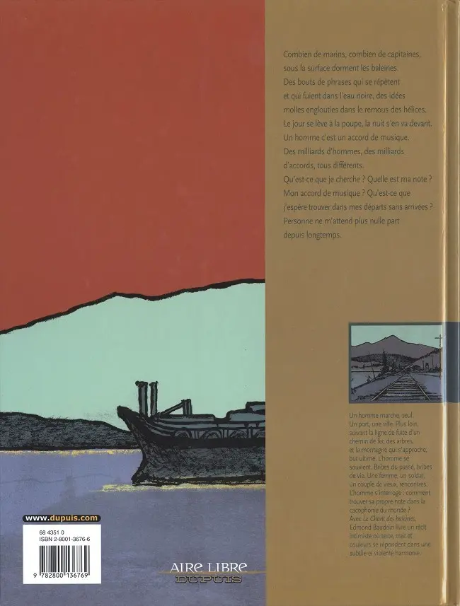 Verso de l'album Le Chant des baleines