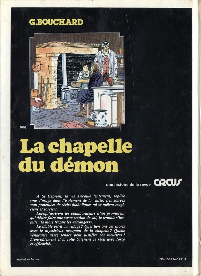 Verso de l'album La Chapelle du démon