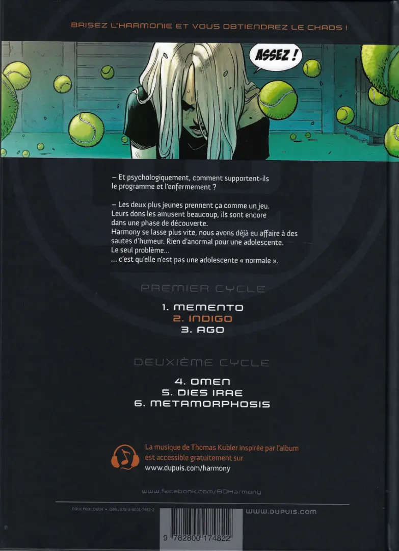Verso de l'album Harmony Tome 2 Indigo