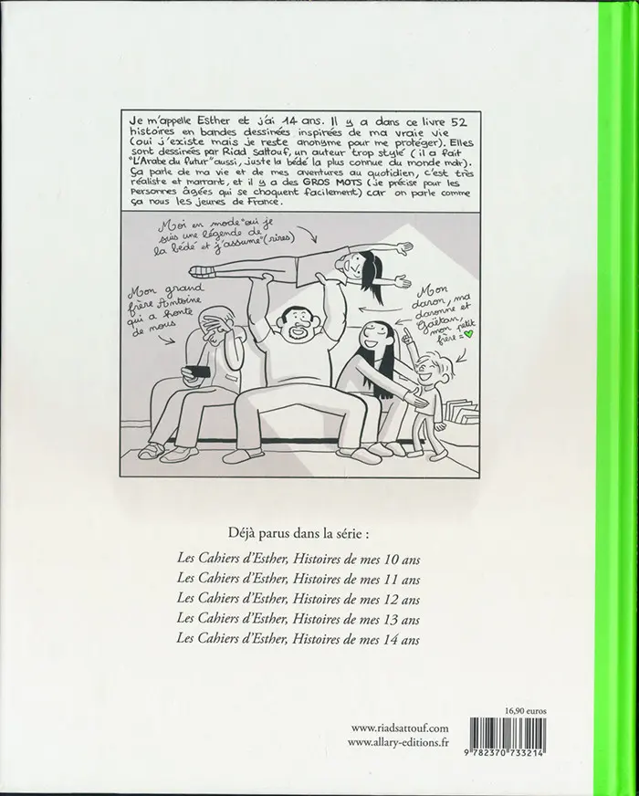 Verso de l'album Les Cahiers d'Esther Tome 5 Histoires de mes 14 ans