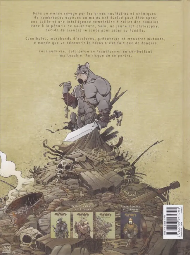 Verso de l'album Solo Tome 1 Les Survivants du chaos