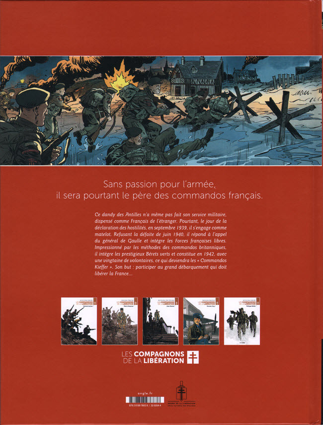 Verso de l'album Les compagnons de la Libération Tome 5 Philippe Kieffer