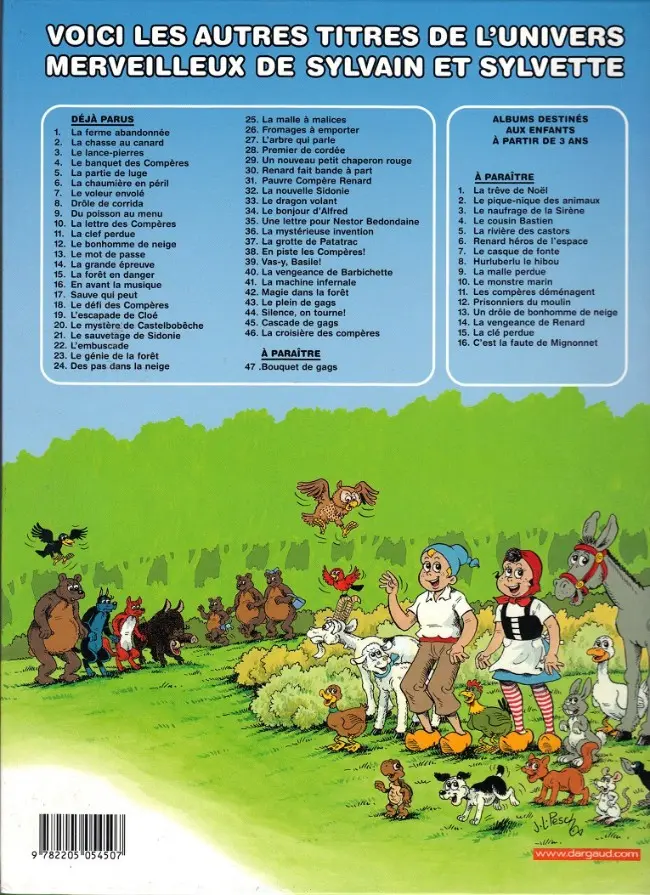 Verso de l'album Sylvain et Sylvette Tome 14 La grande épreuve