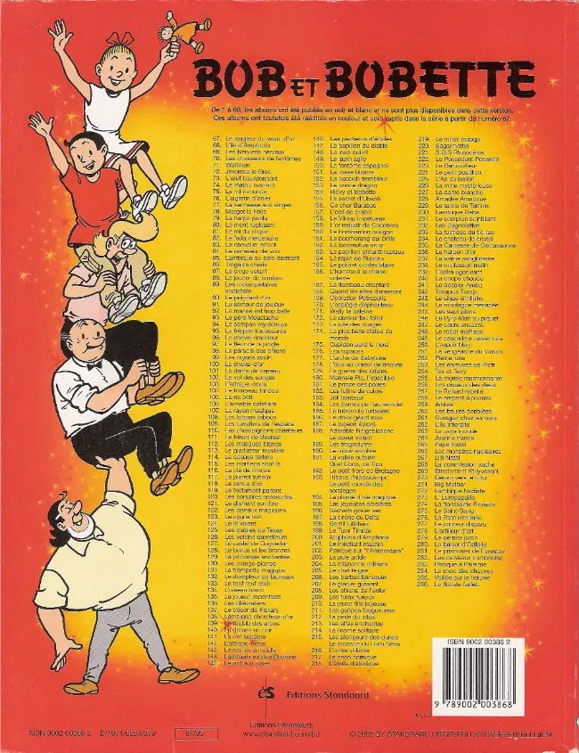 Verso de l'album Bob et Bobette Tome 97 La fleur de la jungle