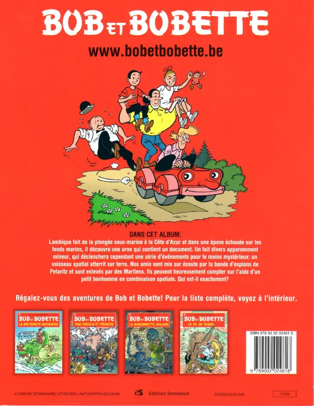 Verso de l'album Bob et Bobette Tome 115 Les martiens sont là