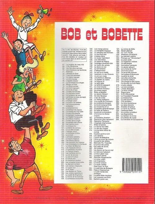 Verso de l'album Bob et Bobette Tome 210 La jeune fille joyeuse