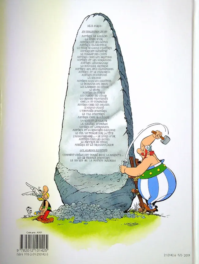 Verso de l'album Astérix Tome 10 Astérix Légionnaire