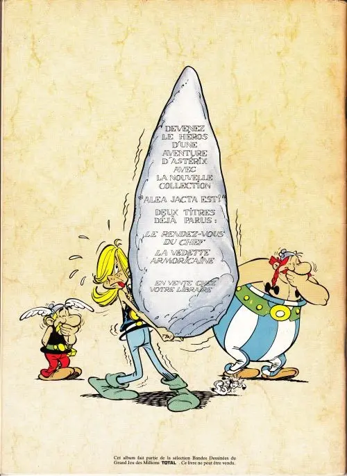 Verso de l'album Astérix Tome 25 Le Grand Fossé