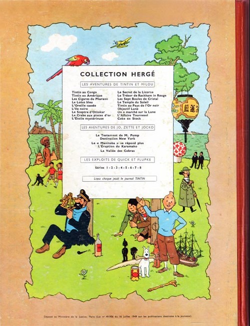 Verso de l'album Tintin Tome 17 On a marché sur la Lune