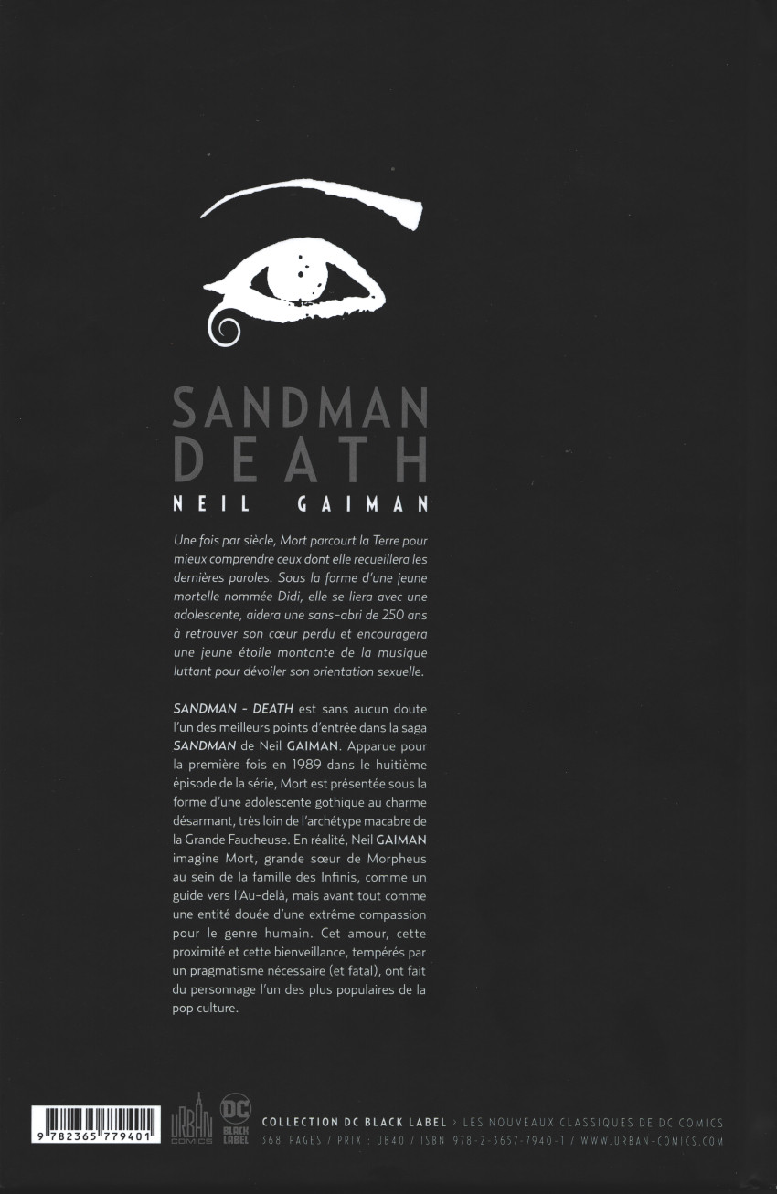 Verso de l'album Death Sandman - Death