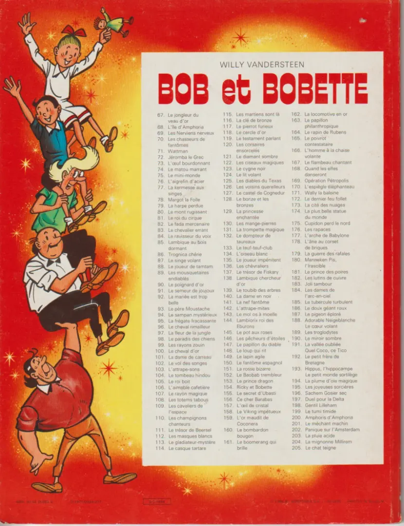 Verso de l'album Bob et Bobette Tome 85 Lambique au bois dormant