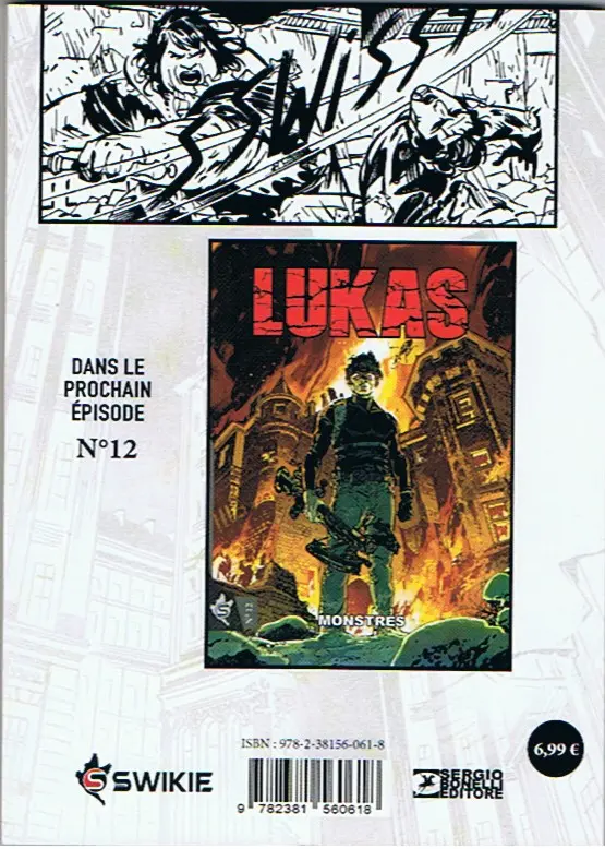 Verso de l'album Lukas / Lukas Reborn N° 11 Ténèbres