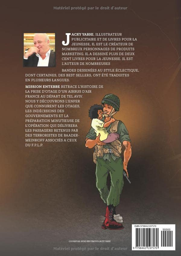 Verso de l'album Les dossiers d'Israël Tome 1 Mission Entebbe