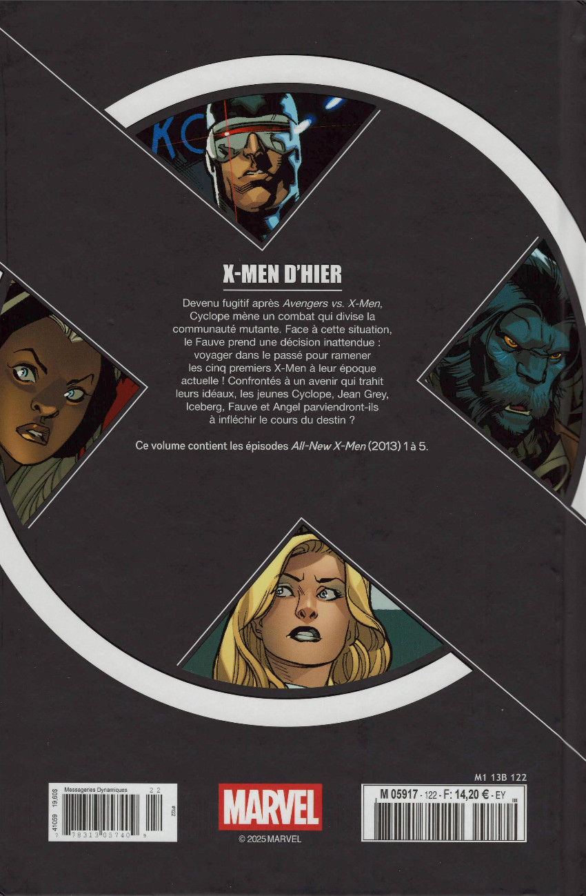 Verso de l'album X-Men - La Collection Mutante Tome 122 X-Men d'hier
