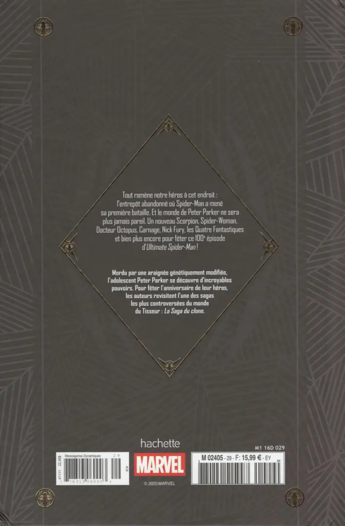 Verso de l'album Marvel Ultimate 29 La Saga du Clone