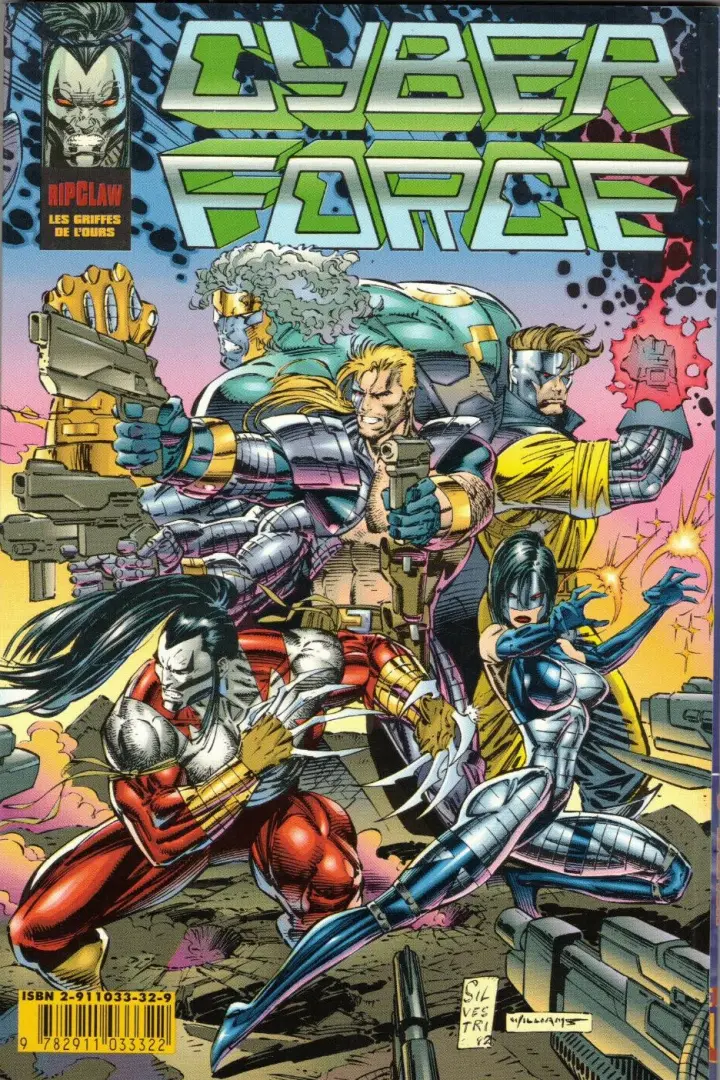 Verso de l'album Cyberforce Tome 2