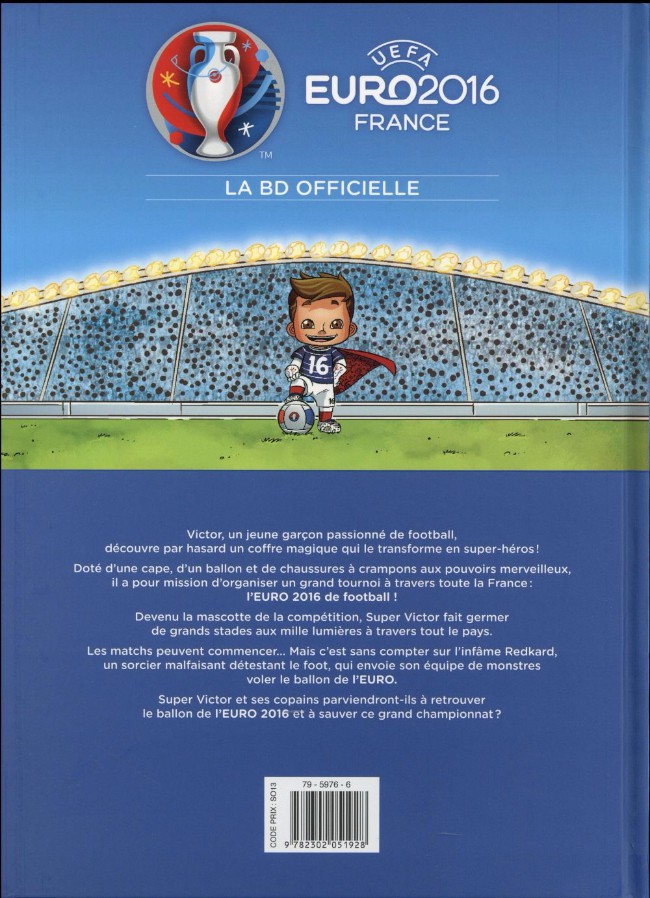 Verso de l'album Euro 2016 - La BD officielle
