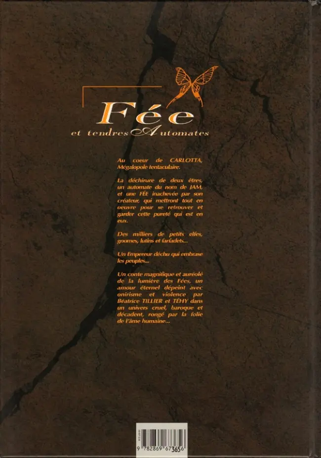 Verso de l'album Fée et tendres automates Tome 1 Jam