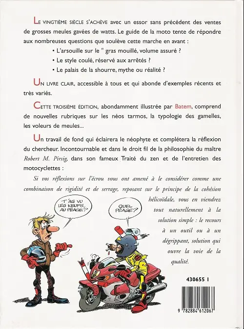 Verso de l'album Le Guide gros-gaz des motards
