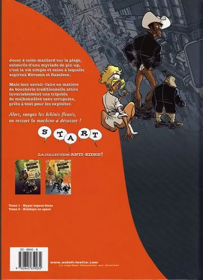 Verso de l'album Kerozen & Gazoleen Tome 2 Holidays on space